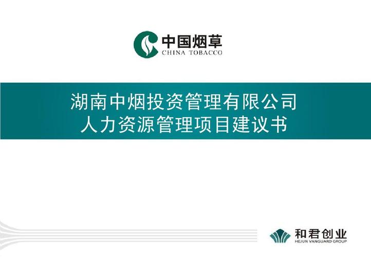 湖南中烟投资管理咨询项目建议书 烟草行业人力资源管理与投资优化解决方案